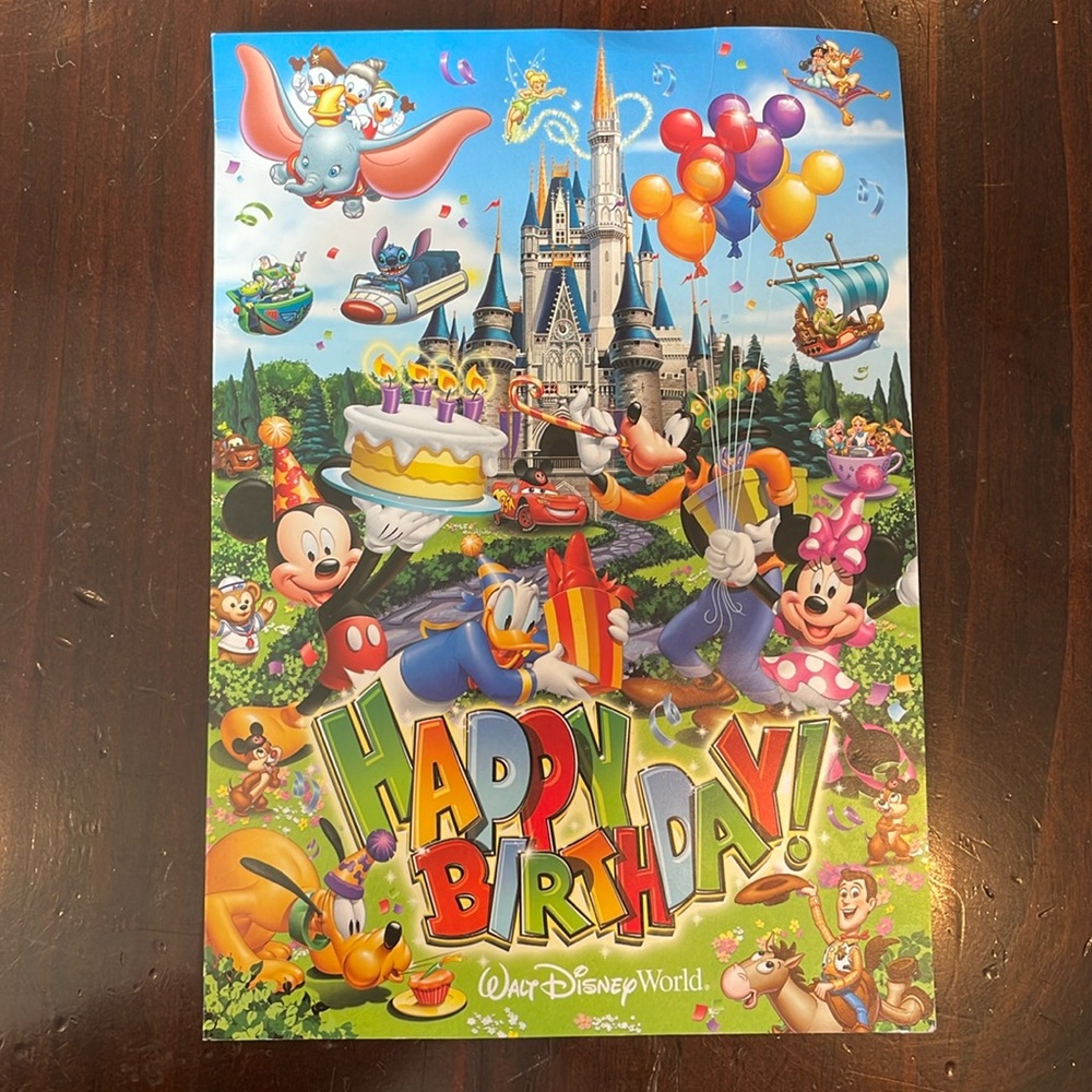 Walt Disney World Happy Birthday Princess Card